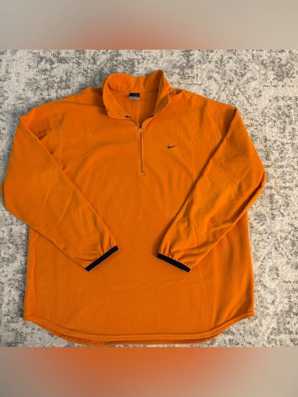 Orange Nike Therma-Fit Fleece Quarter Zip Shirt Size XL